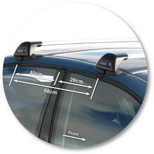 Yakima Silver Bar Roof Rack Holden Commodore VX/VY/VZ 4dr