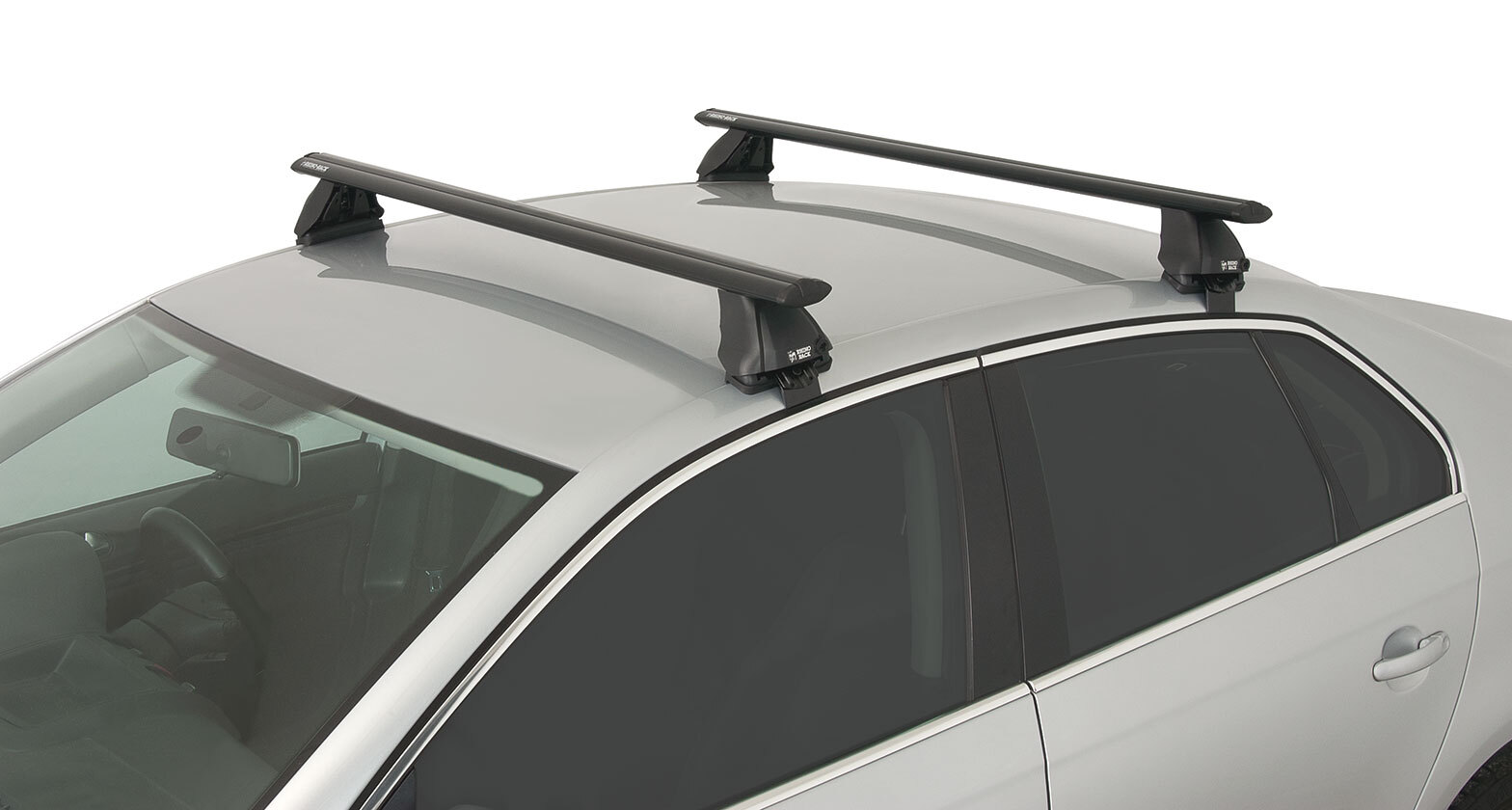 Rhino Vortex Black 2 Bar Roof Rack for VOLKSWAGEN Jetta 4dr Sedan 2/06