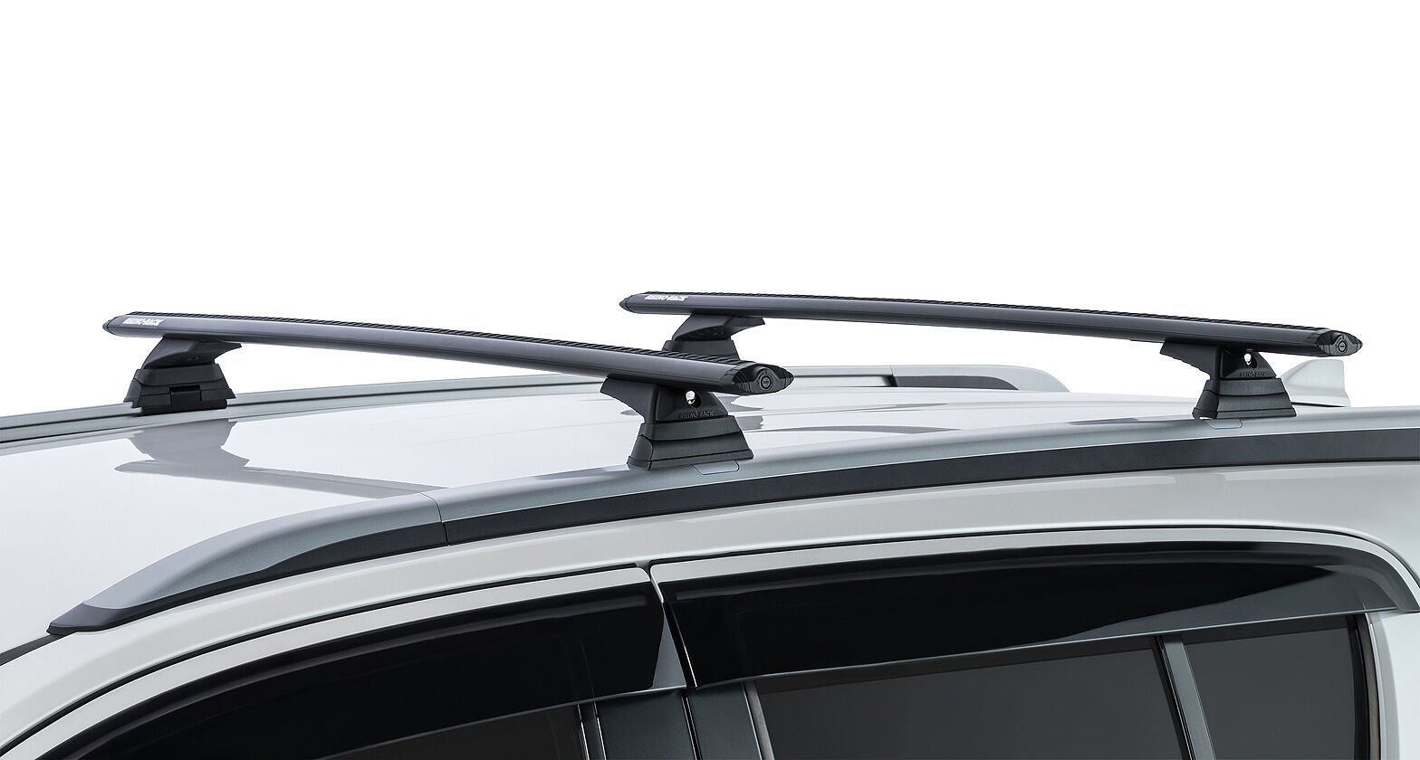 Rhino Vortex RCL Black 2 Bar Roof Rack for ISUZU MUX LST 4dr SUV