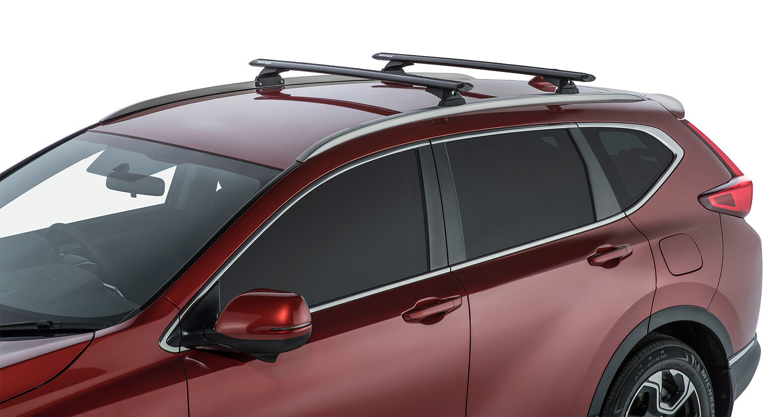 Rhino Vortex RCL Black 2 Bar Roof Rack for HONDA CRV 5dr SUV (Flush