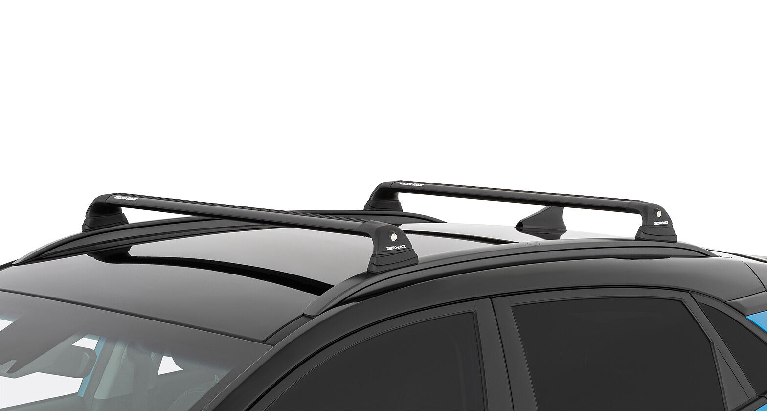 Rhino Vortex Black 2 Bar Roof Rack for HYUNDAI Kona Gen1 5dr SUV (Flush
