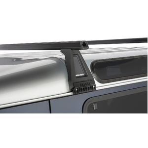 Rhino-Rack JA0804 Heavy Duty RL210 Black 2 Bar Roof Rack for LAND ROVER Defender 110 (incl. Hard Top) 4DR 4WD (03/1993-12/2020)
