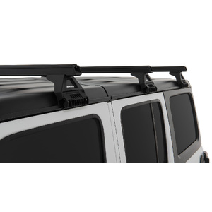 Rhino-Rack JB0105 Heavy Duty RL110 Black 3 Bar Roof Rack for JEEP Wrangler JL Hard Top 4DR 4WD (04/2019-Current)