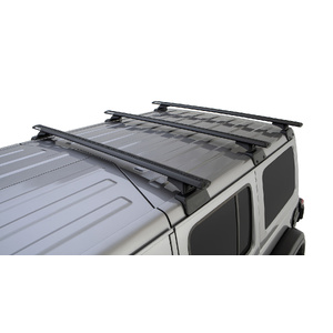 Rhino-Rack JB0896 Vortex RCL Black 3 Bar Rhino-Rack Backbone Roof Rack for JEEP Wrangler JL Hard Top 4DR 4WD (04/2019-Current)