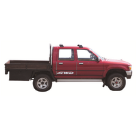 Prorack Black 2 Bar Aero Through Bar kit to suit Toyota HiLux Double Cab 4dr Ute (1988 - 1997)