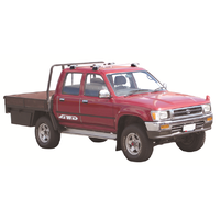 Yakima Silver 2 Bar Roof Rack - Toyota HiLux Double Cab 4dr Ute 1/88 - 9/97 (S16Y &amp; K054)