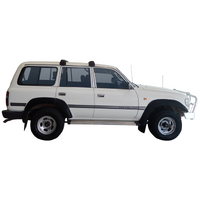 Prorack Silver 2 Bar Aero Through Bar kit to suit Toyota Land Cruiser 80 Series 5dr SUV (1990 - 1998)