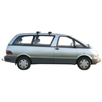 Prorack Silver 2 Bar Aero Through Bar kit to suit Toyota Estima Wide Body 4dr MPV (1990 - 2000)