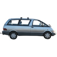 Prorack Silver 2 Bar Aero Flush Bar kit to suit Toyota Estima Wide Body 4dr MPV (1990 - 2000)
