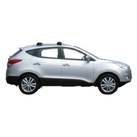 Prorack Black 2 Bar Aero Through Bar kit to suit Hyundai ix35 5dr SUV (2010 - 2015)