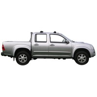 Prorack Silver 2 Bar Aero Through Bar kit to suit Holden Rodeo RA Double 4dr Ute (2/2003 - 2008)
