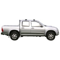 Prorack Silver 2 Bar Aero Flush Bar kit to suit Holden Rodeo RA Double 4dr Ute (2/2003 - 2008)