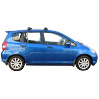 Prorack Silver 2 Bar Aero Through Bar kit to suit Honda Jazz 5dr Hatch (10/2002 - 1/2009)