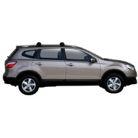 Prorack Silver 2 Bar Aero Through Bar kit to suit Nissan Qashqai Plus 2 5dr SUV (2008 - 2014)