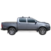 Prorack Silver 2 Bar Aero Flush Bar kit to suit Toyota HiLux Double Cab 4dr Ute (2012 - 9/2015)