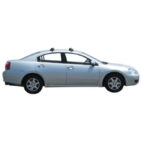 Prorack Silver 2 Bar Aero Flush Bar kit to suit Mitsubishi 380 4dr Sedan (10/2005 - 2008)