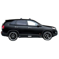 Prorack Silver 2 Bar Aero Flush Bar kit to suit Kia Sorento 5dr SUV (10/2009 - 2015)