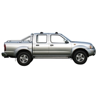 Prorack Silver 2 Bar Aero Through Bar kit to suit Nissan Navara D22 Double Cab 4dr Ute (2/1997 - 2015)