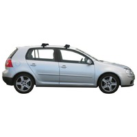 Prorack Black 2 Bar Aero Through Bar kit to suit Volkswagen Golf Mk5 5dr Hatch (8/2004 - 2/2009)