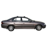 Prorack Silver 2 Bar Aero Through Bar kit to suit Holden Commodore VT 4dr Sedan (9/1997 - 9/2000)