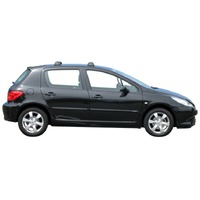 Prorack Silver 2 Bar Aero Flush Bar kit to suit Peugeot 307 5dr Hatch (11/2001 - 2/2008)
