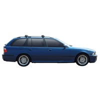 Prorack Silver 2 Bar Aero Flush Bar kit to suit BMW 5 Series E39 Touring 5dr Wagon (1997 - 2003)