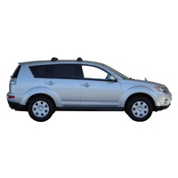 Prorack Silver 2 Bar Aero Through Bar kit to suit Mitsubishi Outlander 5dr SUV (2005 - 2012)
