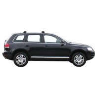 Prorack Silver 2 Bar Aero Through Bar kit to suit Volkswagen Touareg 5dr SUV (2003 - 2010)