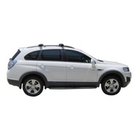 Prorack Black 2 Bar Aero Through Bar kit to suit Holden Captiva 7 5dr SUV (10/2006 - 2018)