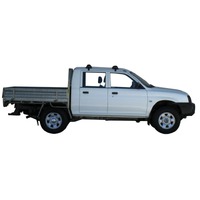 Prorack Silver 2 Bar Aero Flush Bar kit to suit Mitsubishi Triton Double Cab 4dr Ute (11/1996 - 6/2006)