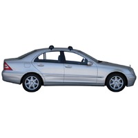 Prorack Silver 2 Bar Aero Flush Bar kit to suit Mercedes-Benz C-Class W203 4dr Sedan (2000 - 2007)
