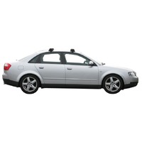 Prorack Silver 2 Bar Aero Through Bar kit to suit Audi A4/S4/RS4 4dr Sedan (2001 - 2008)