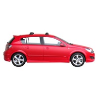 Prorack Silver 2 Bar Aero Through Bar kit to suit Holden Astra 5dr Hatch (7/2004 - 2009)
