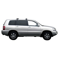 Prorack Silver 2 Bar Aero Flush Bar kit to suit Toyota Highlander 5dr SUV (11/2003 - 7/2007)