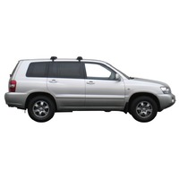 Prorack Silver 2 Bar Aero Through Bar kit to suit Toyota Highlander 5dr SUV (11/2003 - 7/2007)