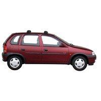 Prorack Silver 2 Bar Aero Through Bar kit to suit Holden Barina 5dr Hatch (7/1993 - 7/2005)