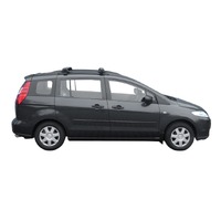 Prorack Black 2 Bar Aero Through Bar kit to suit Mazda Premacy 5dr MPV (2005 - 2010)