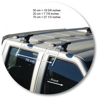 Yakima Black 2 Bar Roof Rack - Great Wall SA220 Double Cab 4dr Ute 6/09 - On (S17Y &amp; K457)
