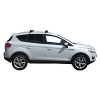 Prorack Silver 2 Bar Aero Through Bar kit to suit Ford Kuga 5dr SUV (2011 - 2013)