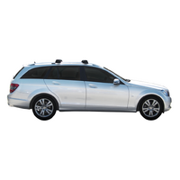 Prorack Silver 2 Bar Aero Through Bar kit to suit Mercedes-Benz C-Class W204 5dr Wagon (2007 - Current)