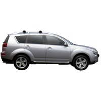 Prorack Silver 2 Bar Aero Through Bar kit to suit Peugeot 4007 5dr SUV (2007 - Current)