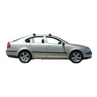 Prorack Silver 2 Bar Aero Through Bar kit to suit Skoda Octavia II 4dr Liftback (2004 - 2009)