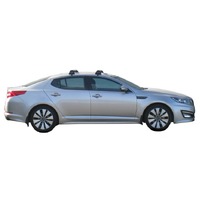 Prorack Silver 2 Bar Aero Flush Bar kit to suit Kia Optima 4dr Sedan (2011 - 2015)