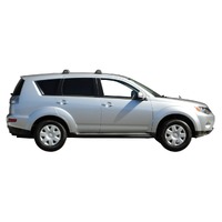 Prorack Silver 2 Bar Aero Flush Bar kit to suit Mitsubishi Outlander 5dr SUV (2005 - 2012)