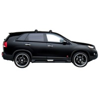 Prorack Silver 2 Bar Aero Through Bar kit to suit Kia Sorento 5dr SUV (10/2009 - 2015)