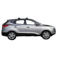 Prorack Silver 2 Bar Aero Flush Bar kit to suit Hyundai ix35 5dr SUV (2010 - 2015)