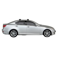 Prorack Silver 2 Bar Aero Flush Bar kit to suit Lexus IS 4dr Sedan (2006 - 6/2013)