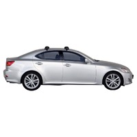Prorack Silver 2 Bar Aero Through Bar kit to suit Lexus IS 4dr Sedan (2006 - 6/2013)