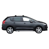 Prorack Black 2 Bar Aero Through Bar kit to suit Peugeot 3008 5dr SUV (2010 - 2016)