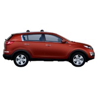 Prorack Black 2 Bar Aero Flush Bar kit to suit Kia Sportage 5dr SUV (2010 - 2015)